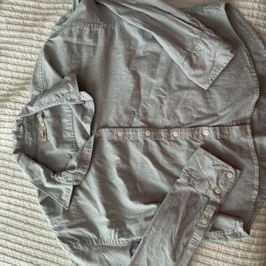 Faherty Gray Button Down Shirt